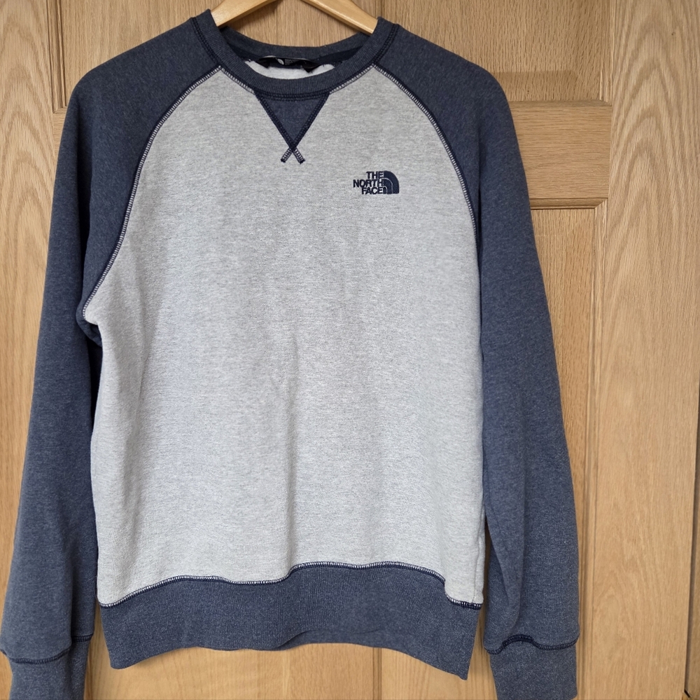 The North Face Men's Two-Tone Gray and Blue Sweatshirt Size Small‎
